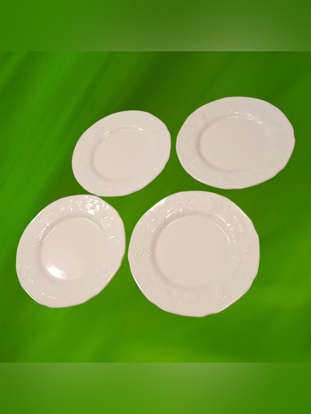 Vintage Milk Glass 8" Salad Plates